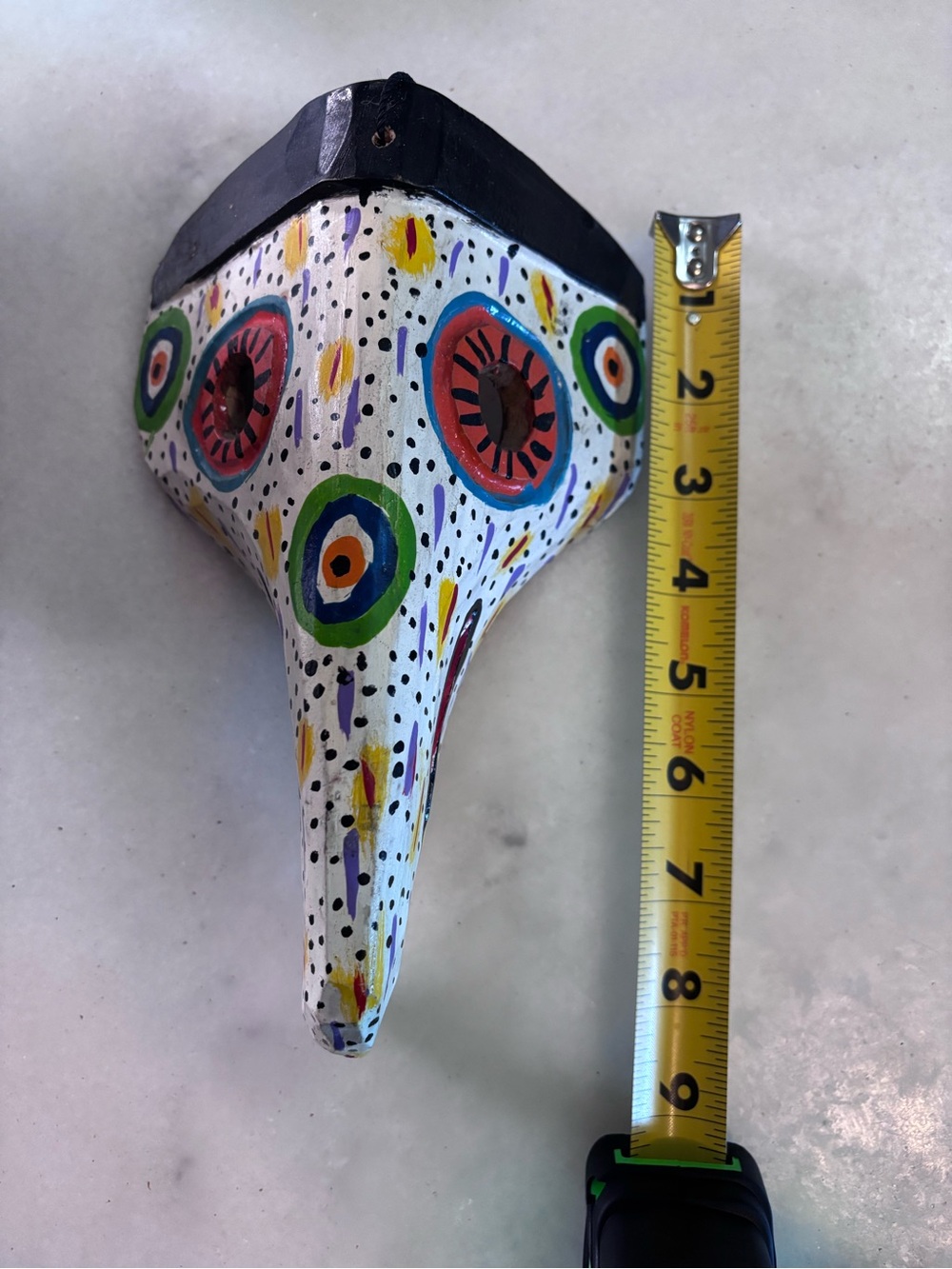 Vintage Guatemalan Hand Carved Wooden Toucan Bird Mask Wall Hanging Decor - Picture 3 of 8